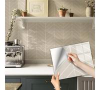 Pegatinas autoadhesivas impermeables para azulejos de cocina y baño, despegar y pegar, azulejos de pared a prueba de aceite, azulejos de efecto ladrillo, fácil decoración del hogar