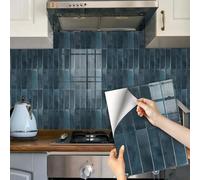 Pegatinas autoadhesivas impermeables para azulejos de cocina y baño, despegar y pegar, efecto de ladrillo, a prueba de aceite, calcomanías decorativas para azulejos fáciles de renovar el hogar