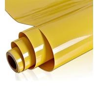 Pegatinas autoadhesivas y resistentes al agua, Tamaños múltiples multicolores autoadhesivos de la película del vinilo del PVC de la prueba del aceite de la cocina(Shiny Yellow,50CM x 5M)