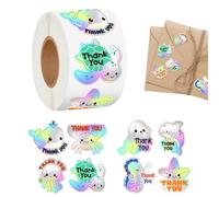 Pegatinas bajo el mar, rollo de 500 piezas de dibujos animados, etiquetas temáticas impermeables, bonitos diseños de criaturas marinas, fáciles de usar en agua, botellas, portátiles, teléfonos