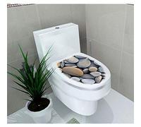 Pegatinas Baño Etiqueta Engomada De La Tapa Del Inodoro 3D Patrón De Concha De Estrella De Mar Arte De Vinilo Papel Pintado A Prueba De Agua Calcomanías De Baño Extraíbles Wc Toilette Poster-V