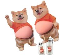 Pegatinas Blandos Para La Barriga, Diseño Adorable, 16x12x1cm, Etiqueta Engomada Del Vientre De Perro, Calcomanías Para Computadora Portátil, Para De Teléfono, Cuaderno, Álbum De Recortes, Diari