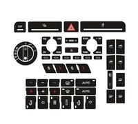 Pegatinas Botones Compatible Con A4 Para B6 Para B7 Pegatinas Interiores Para Coche Cerradura Puerta Ventana Aire Acondicionado Botón Reparación Juego Calcomanías Kit Restauración(Size1)