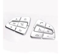 Pegatinas Botones Compatible Con Benz Para CLA Clase C117 2015 2016 2017 2018 2019 Cubierta Del Botón Del Volante Embellecedor Accesorios Interiores Coche