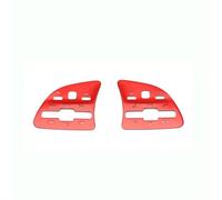 Pegatinas Botones Compatible Con Benz Para GLC Class Para X253 Para GLC260 GLC300 2020 Pegatina Coche Botón Volante Accesorios Cubierta Embellecedora(Red)