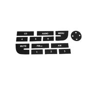 pegatinas botones Compatible Con Fiat Para Grand Para Punto Calcomanías Reparación Botón Radio Piezas Automóvil Molduras Interiores Negro Mate Accesorios Radio Multimedia
