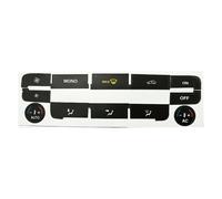Pegatinas Botones Compatible Con Ford Para S-Max Para Mondeo Pegatina Reparación Botón Aire Acondicionado Coche Pegatina Decorativa Control Accesorios Interiores(Silver)