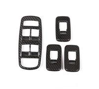 Pegatinas Botones Compatible Con Jaguar Para XE, Accesorios Interiores Automotrices 4 Unids/set ABS Puerta Coche Interruptor Elevación Ventana Cubierta Panel Botones Pegatinas Embellecedoras(color1)