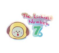 Pegatinas BT21 Chimmy impermeables - 2 Stickers vinilo : Optimas pegatinas para móvil, maletas, ordenador, tablet, etiqueta para botellas…