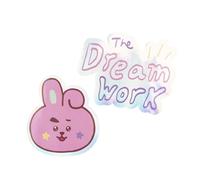 Pegatinas BT21 Cooky impermeables - 2 Stickers vinilo : Optimas pegatinas para móvil, maletas, ordenador, tablet, etiqueta para botellas…