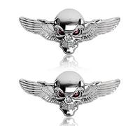 Pegatinas Calaveras Coche Metálico 3D, 2PCS Pegatinas para Automóviles con Esqueleto y Pegatinas para Motocicletas con Esqueleto Harley Pegatinas para Automóviles y Motocicletas