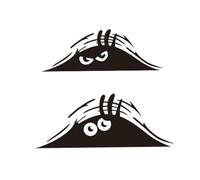 Pegatinas Coche Exterior, 2 Piezas, Pegatinas Coche, Interesante Pegatina Coche, Monster Peeking Scary Eyes, para ventanas, pared, portátiles, abolladuras, coches deportivos, motocicletas, 19 x 7 cm