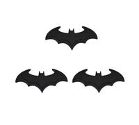 Pegatinas Coche Metálico 3D, 3 Pcs Pegatinas Coche Acero Emblema Bat, 3D Batman insignia Pegatina, Pegatina Coche 3D Cromo Metal Logo Auto Abzeichen Batman para Automóviles y Motocicletas, negro