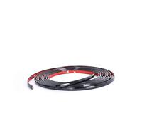 Pegatinas Coche Moldura Cromada para Carrocería Protector Puerta Ventan Techo Tira Protectora Decorativa Impermeable, PVC, Negro Brillante Fibra Carbono Falda Lateral Automóvil