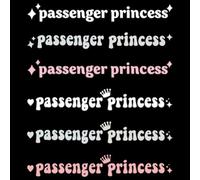 Pegatinas coche Passenger Princess Sticker, 6 Piezas Princesa a Bordo Coche Ventana Pegatinas, Sticker Passenger Princess, Lindas Divertidas Passenger Princess Sticker