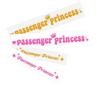 Pegatinas Coche Passenger Princess Sticker, Sticker de Carro Lindas Divertidas Pegatina para Espejo de Coche, Coche Accesorios para Mujeres Decoración(Rosa y Amarillo)