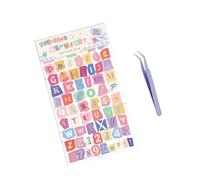 Pegatinas coloridas del alfabeto para nombres y títulos, hojas de pegatinas de números de letras de con pinzas para tarjetas y manualidades, juego de pegatinas de alfabeto, hojas de números de