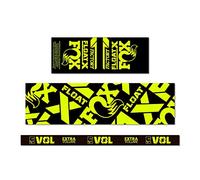 Pegatinas compatibles con amortiguador bici Fox Float X factory 2022 (Amarillo Fluorescente)
