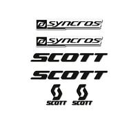 Pegatinas compatibles con cuadro bici Syncros Scott Negro
