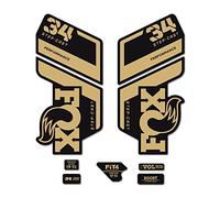 Pegatinas compatibles con horquilla bici Fox Float 34 SC Performance 2022 (Oro Metalizado)