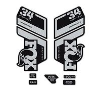 Pegatinas compatibles con horquilla bici Fox Float 34 SC Performance 2022 (Plata Metalizado)