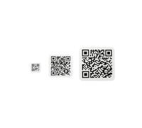 Pegatinas con código QR con enlace cambiable, cada pegatina enlace individual, en 3 tamaños (2 pegatinas QR blancas, 10 x 10 cm) (2x piezas, 6x6 cm)