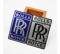 Pegatinas con Emblema y Letras para Coche para Rolls-Royce Ghost/Phantom/Cullinan/Spectre, Emblema de Calcomanía 3D Decoración Accesorios Exterior Coche,Silver