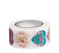 Pegatinas con forma de corazón - Pegatinas autoadhesivas de San de 500 unidades, rollo de pegatinas decorativas de amor para sellar sobres de tarjetas para fiestas de boda, suministros para