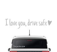 Pegatinas con texto en inglés "I Love You Drive Safe, vinilo resistente al agua, para espejo retrovisor, calcomanías con texto en alemán "Ich liebe Dich, Du Fahre Safe Letters Design Labels Emblem für