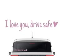 Pegatinas con texto en inglés "I Love You Drive Safe, vinilo resistente al agua, para espejo retrovisor, calcomanías con texto en alemán "Ich liebe Dich, Du Fahre Safe Letters Design Labels Emblem für