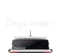 Pegatinas con texto en inglés "I Love You Drive Safe, vinilo resistente al agua, para espejo retrovisor, calcomanías con texto en alemán "Ich liebe Dich, Du Fahre Safe Letters Design Labels Emblem für