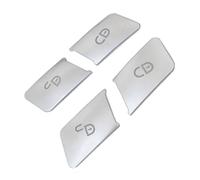 Pegatinas Controles Salpicadero Compatible Con Benz Para C Class 2010-2014 Para E Class 2010-2015 Botón Interior Del Coche Bloqueo De Puerta Botones De Desbloqueo Cubierta Pegatinas