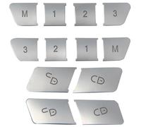 Pegatinas Controles Salpicadero Compatible Con Benz Para GL Class 2013-2015 Para ML Class 2012-2015 Puerta De Coche Para Desbloqueo De Asiento Ajuste Interruptor Botón Cubierta Adhesivo