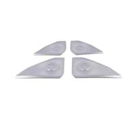 Pegatinas Cubierta Altavoz Tablero Instrumentos Estilo LHD para VW para Golf 8 para MK8 2020 2021 2022 2023 Altavoz Audio Interior Coche Tiras Decorativas Aire Acondicionado Coche(Slivery B)