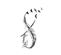 Pegatinas Cuerpo El Amor Es Infinito Tatuaje Temporal Pegatina Impermeable Y Duradero