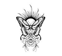 Pegatinas Cuerpo El Tatuaje No Permanente De Mariposas De Colores Dura Entre 1 Y 2 Semanas