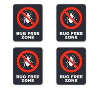 Pegatinas de 100 mm, 4 unidades, con zona libre de errores, gran programador, para puerta, monitor y oficina