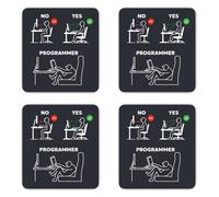 Pegatinas de 150 mm, 4 unidades, no es un program, cómic, nerd, oficina, puerta, pared, pegatinas