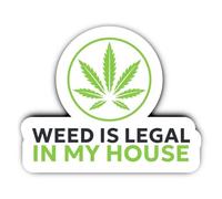 Pegatinas de 200 mm, 1 unidad, Weed Is Legal In My House XXL Law Office Sign