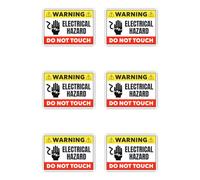 Pegatinas de 50 mm, 6 unidades - Advertencia de peligro eléctrico Do Not Touch Señales de seguridad para electricistas