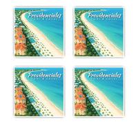 Pegatinas de 75 mm, 4 unidades, Providenciales Turks & Caicos Mini Playa Set para teléfono móvil botella cuaderno