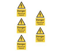 Pegatinas de advertencia, 5 unidades, sin, señal de advertencia de seguridad "Danger Electric Hazard", para interiores y exteriores