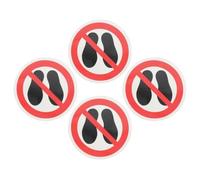 Pegatinas de Advertencia de No Pisar, 4 Piezas, Rojo