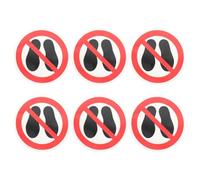 Pegatinas de Advertencia de No Pisar, 6 Unidades Redondas
