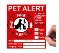 Pegatinas De Advertencia Para Mascotas - Pet Intro Archivador | Guarda Mis Mascotas En Caso De Pegatinas De Emergencia, Dentro De La Ventana Estática Adhesiva Descales De La Ventana 4 Pacc
