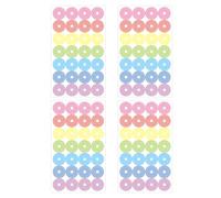 Pegatinas De Agujeros Redondos - Refuerzos De Papel Adhesivo, Protectores Circulares Pegatinas, Protectores De Hojas | Para Escribir Paquetes De Notas A Granel, Libro, Oficina, Sala De, Colorido., Se