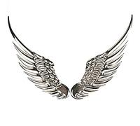 Pegatinas de alas de ángel para coche, alas 3D, pegatinas para coche, metal, capó, carrocería, emblema, pegatinas autoadhesivas para coche, alas de ángel, águila, 18 cm x 11 cm