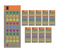 Pegatinas de alcance - 10 hojas de etiquetas de largo alcance para evaluar | Diseño resistente y elegante brillo para una fuerte adhesión rango de torreta, pegatinas, hojas, juegos de seguridad para