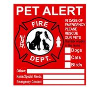 Pegatinas de alerta para mascotas, pegatinas adhesivas para guardar a mis mascotas en emergencias, pegatinas de rescate contra incendios de seguridad con alerta de mascotas con protección UV, pegatina