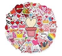 Pegatinas de amor, 100 unidades, San Valentín, juego de 2, pegatinas de corazones rosas, pegatinas de amor, San Valentín para álbumes de recortes, (Día de San Valentín 2)